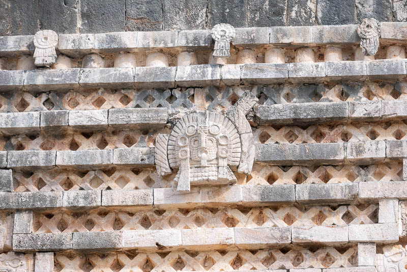 Uxmal Cuadrangulo de las Monjas Detalle Decoracion