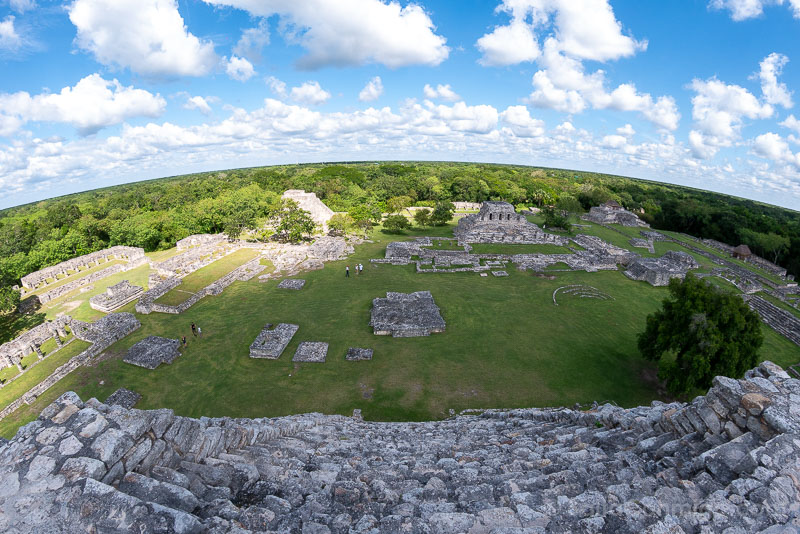 Ruinas Mayas Mayapan Yucatan Mexico Vista Castillo Ojo Pez